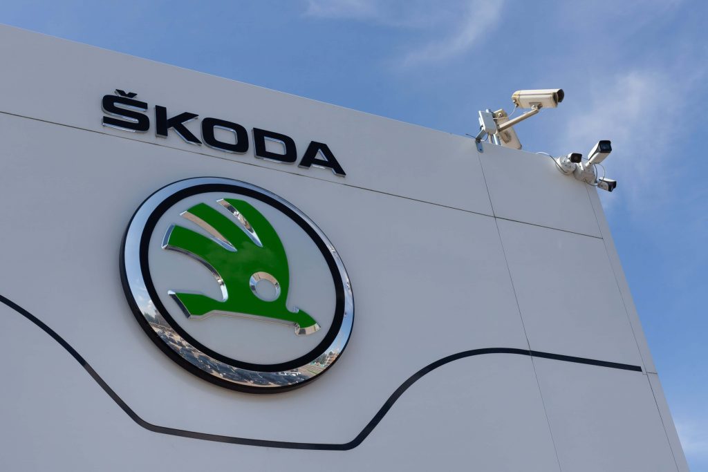 CCTV protecting a car forecourt